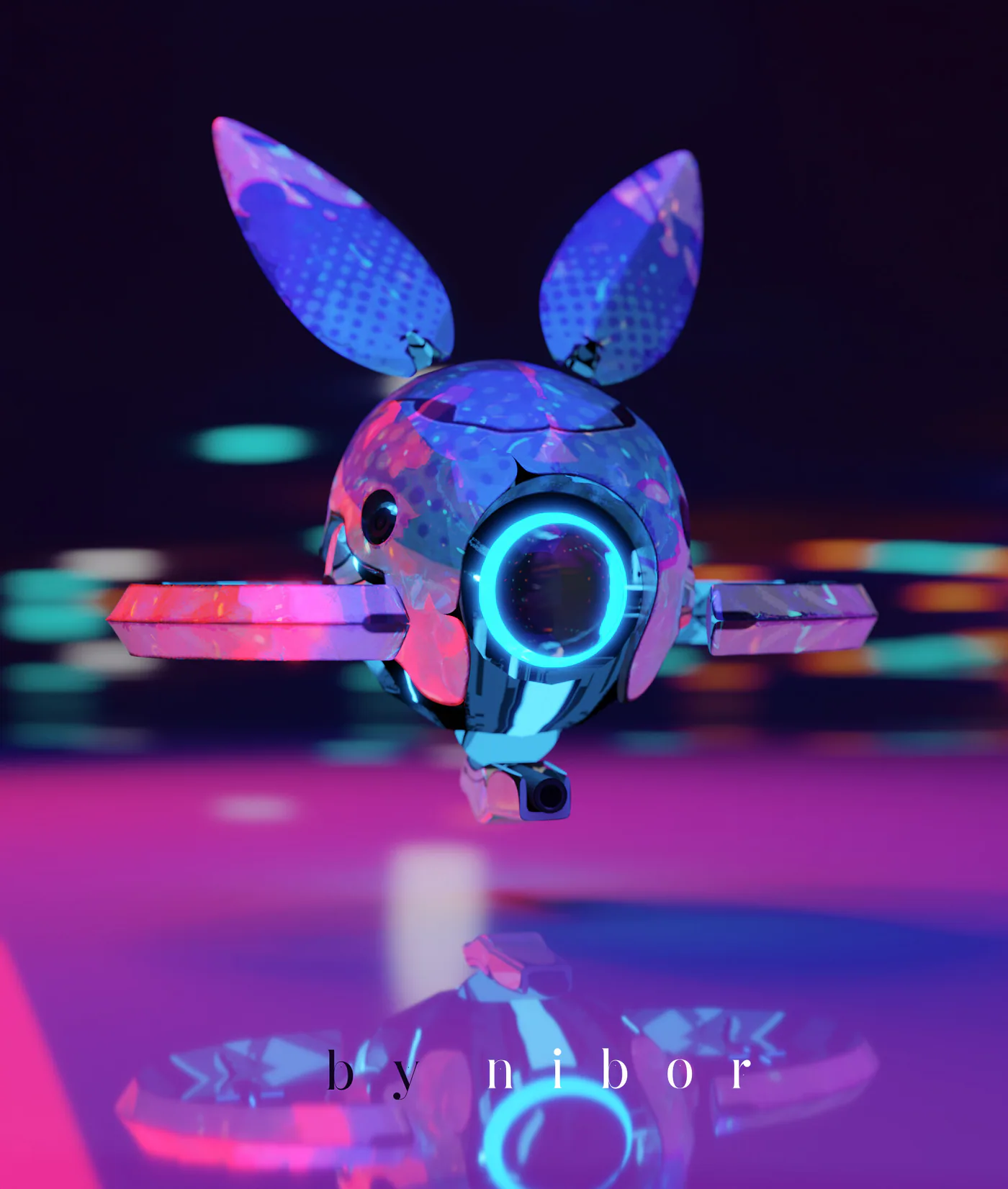 Bunny Drone, 3D artwork by Robin Khanduri, 2021
