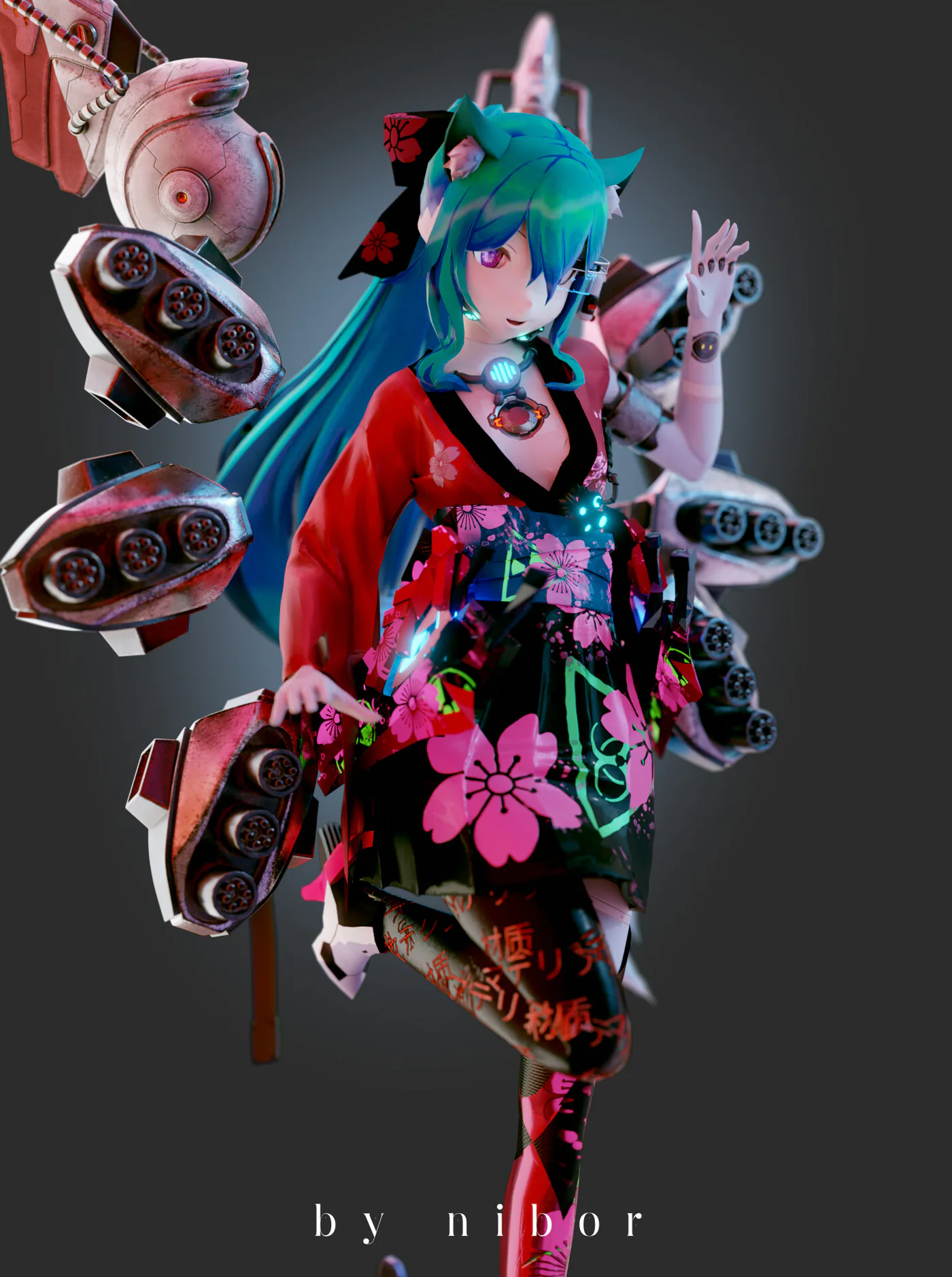 Sakura, 3D artwork by Robin Khanduri, 2021