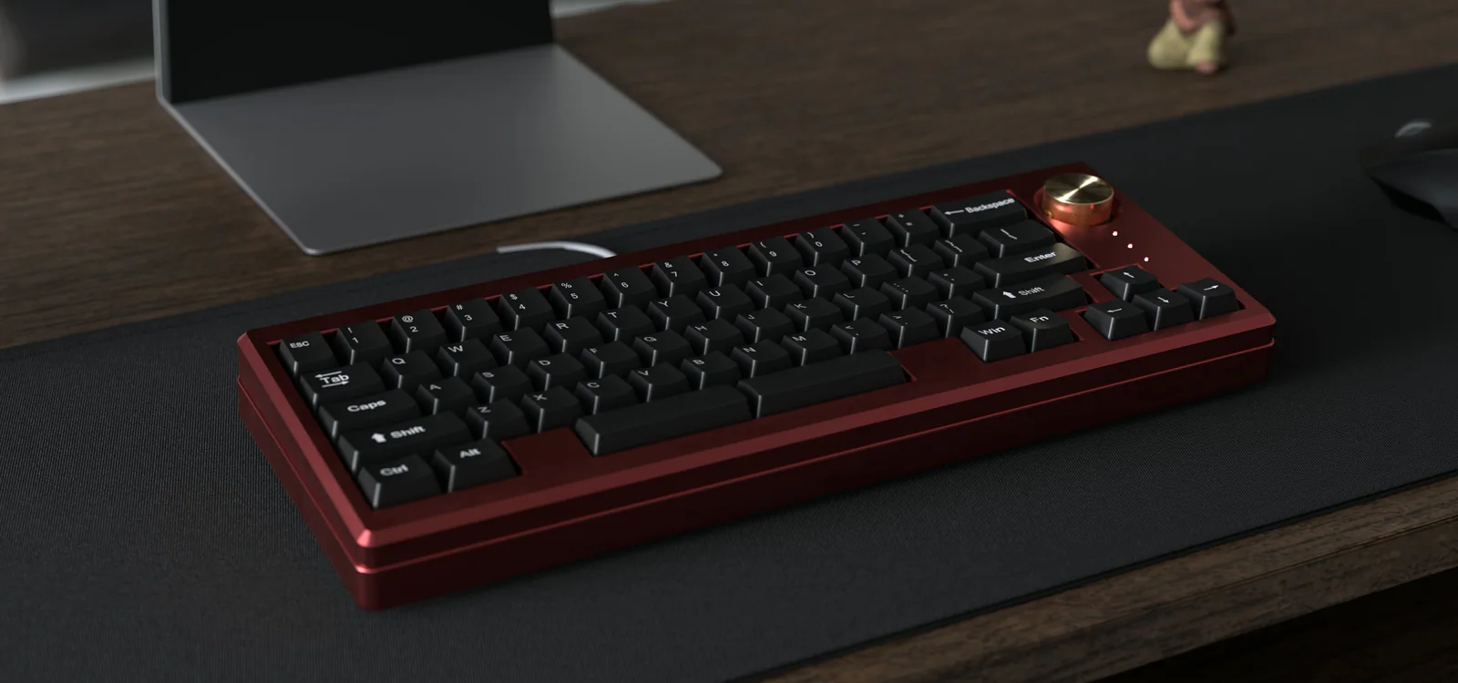 Synapse in burgundy with black keycaps